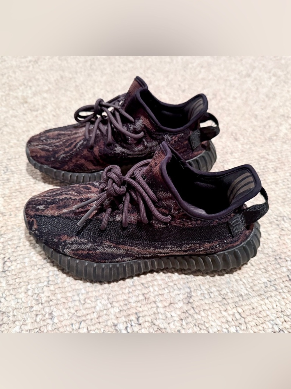 Adidas Yeezy Boost 350 V2 sneakers in MX Rock colorway - brown and black